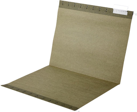 Amazon Basics Hanging File Folders with Adjustable Tabs, Sturdy Expandable Document Organizer, Letter Size 8.5x11 inch, Green, 25-Pack