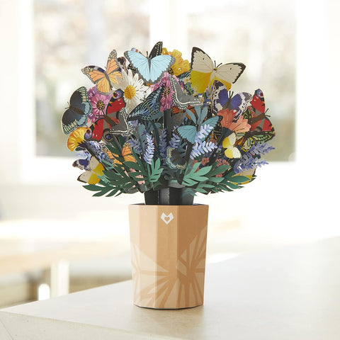 Lovepop Everyday Pop-Up Card for Her and Him - 3D Pop-Up Bouquet Greeting Cards for Men, Women - Butterfly - 10.25" x 7.5" Floral Bouquet - Blank Note Card & Envelope Included