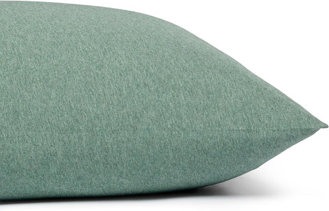 Amazon Basics 100% Cotton Breathable Jersey Bed Sheet Set, Machine Washable, All-Season, King, Olive (Melange)
