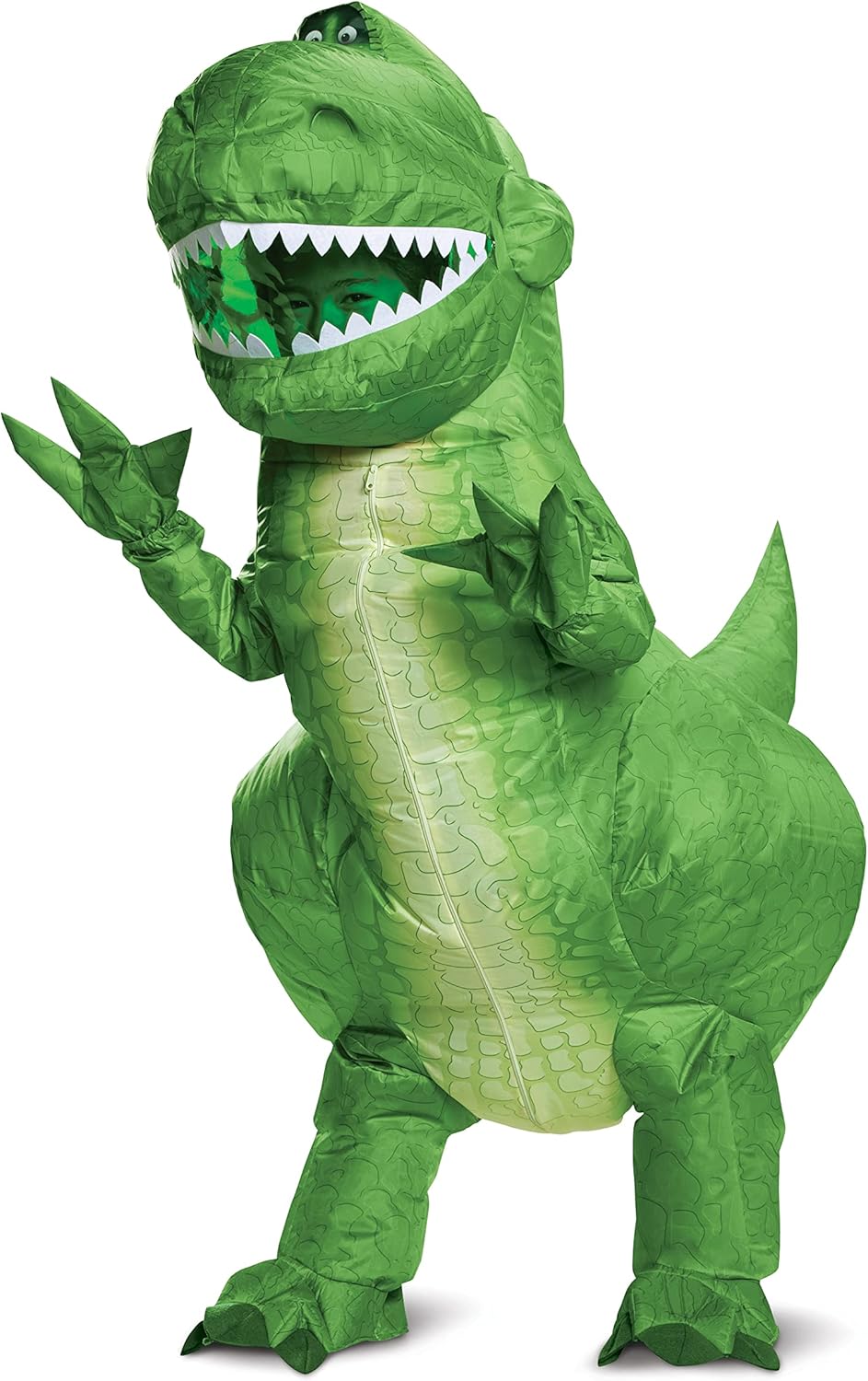 Rex Inflatable Costume for Kids, Official Disney Toy Story Inflatable T Rex Costume with Fan, Child Size Up to 7-8