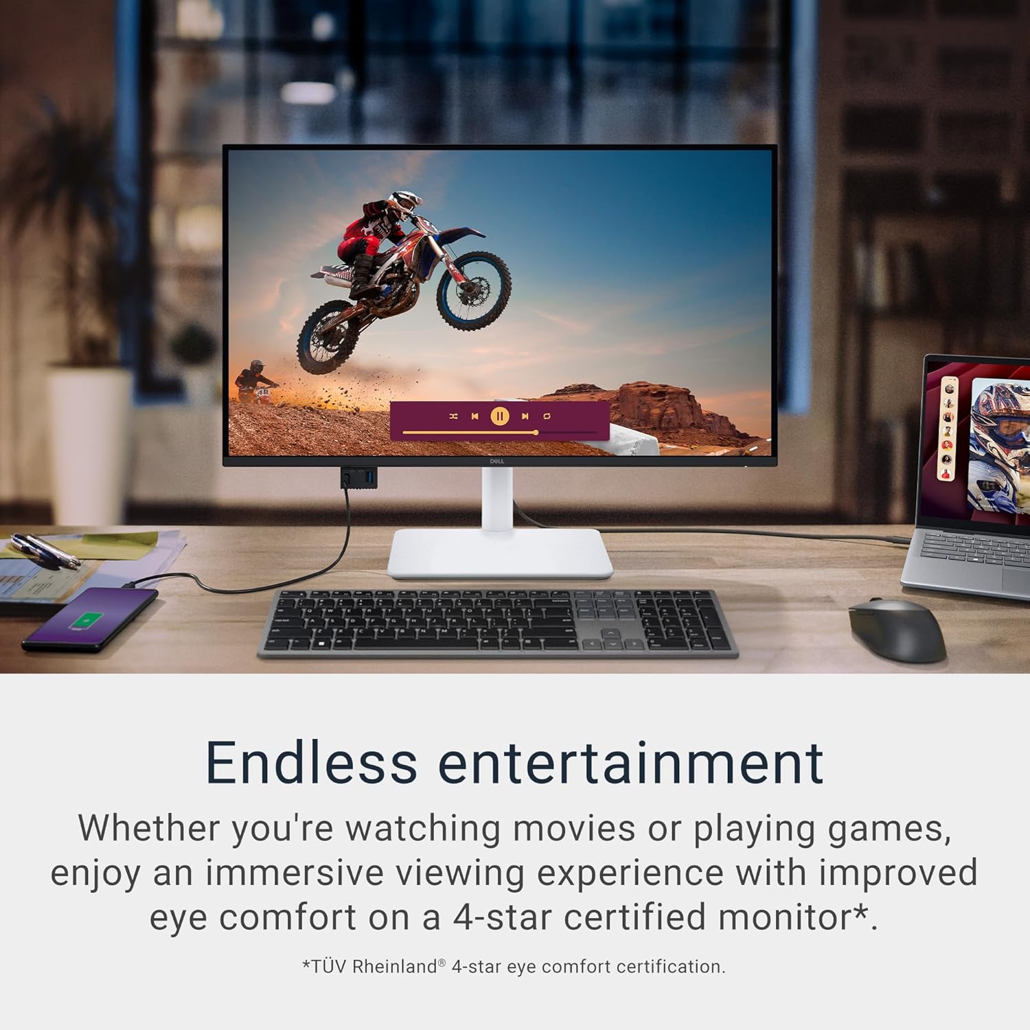 Dell 27 Monitor S2725QC, 4K UHD IPS, 120Hz, 99% sRGB, 4ms, FreeSync Premium