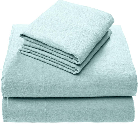 Comfort Spaces 100% Cotton Flannel Sheets King Size Set, Ultra Soft, 4 Pcs