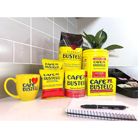 Café Bustelo Espresso Ground Coffee, Dark Roast, 6 Canisters (22 Oz. Each)