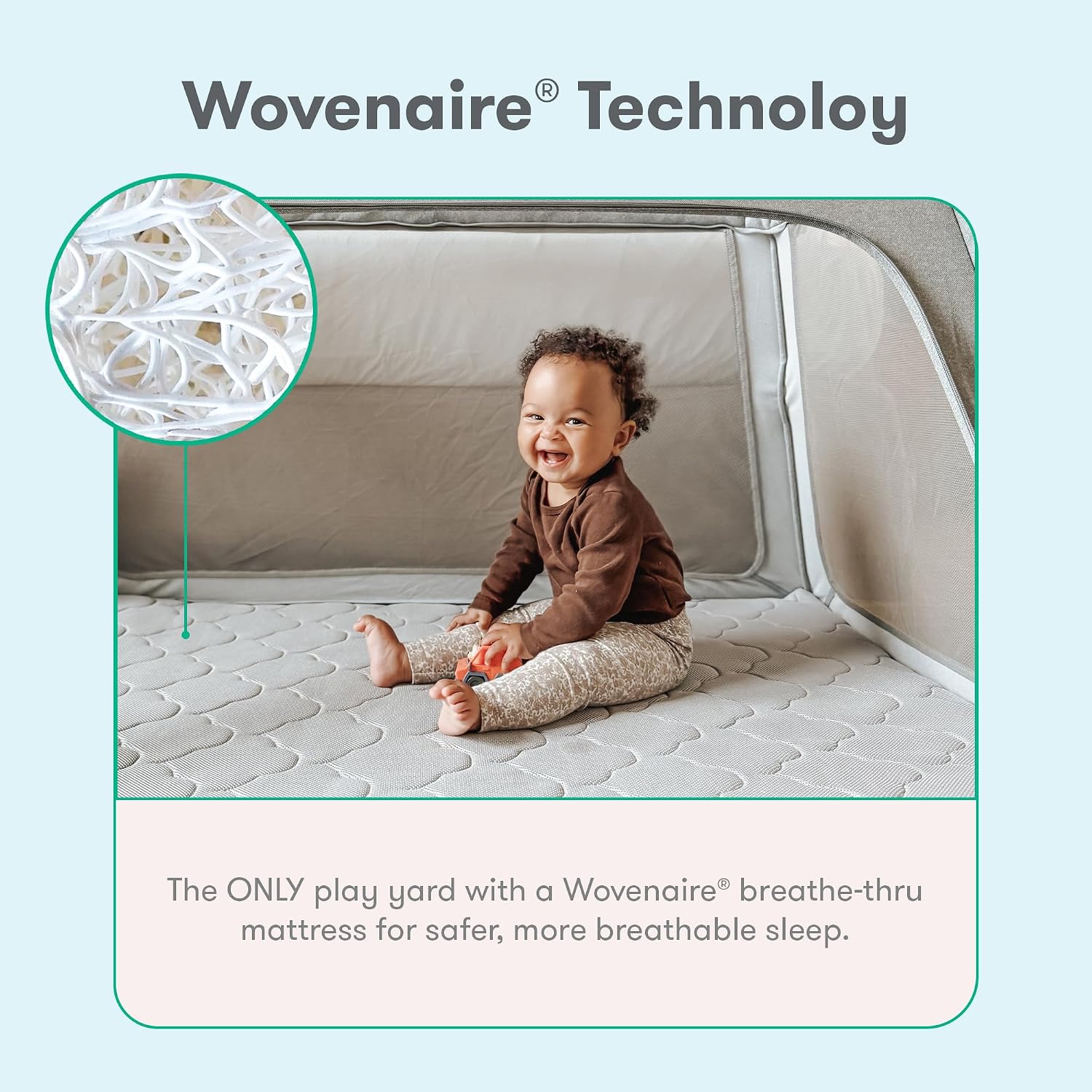 Newton Baby Deluxe Travel Crib & Play Yard, Breathable - Grey