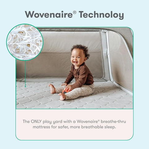 Newton Baby Deluxe Travel Crib & Play Yard, Breathable - Grey