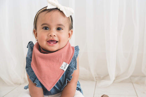 Copper Pearl Baby Bibs 4 Pack, Printed Bandana Drool Bibs for Baby Girl & Boy, Soft Cotton Drooling Teething Bibs