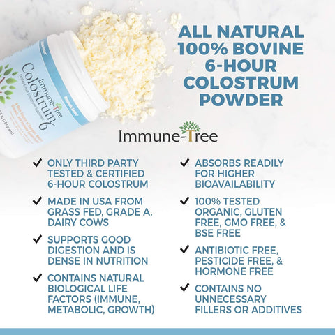 Grass-Fed Bovine Colostrum Powder Supplement, Immune & Gut