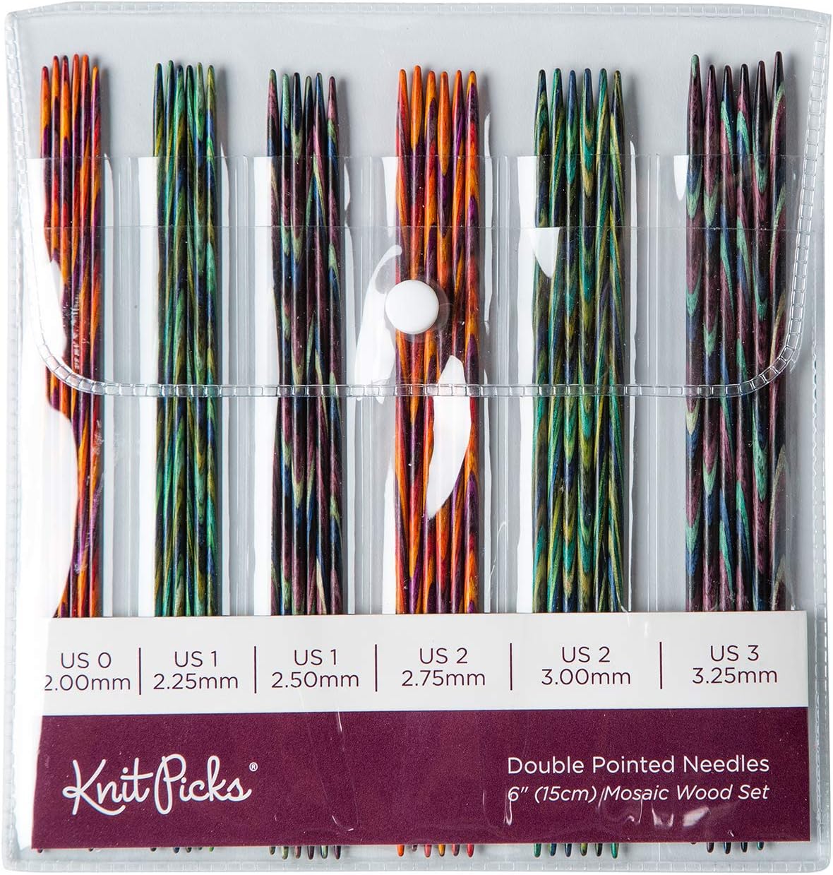Knit Picks Double Pointed Wood Knitting Needles Set, 6 inches