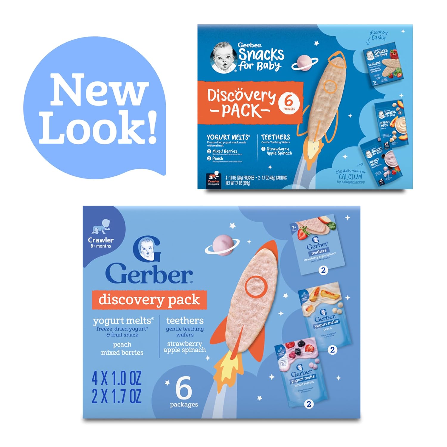Gerber Stage 3 Baby Snacks Discovery Variety Pack, 6 Pack