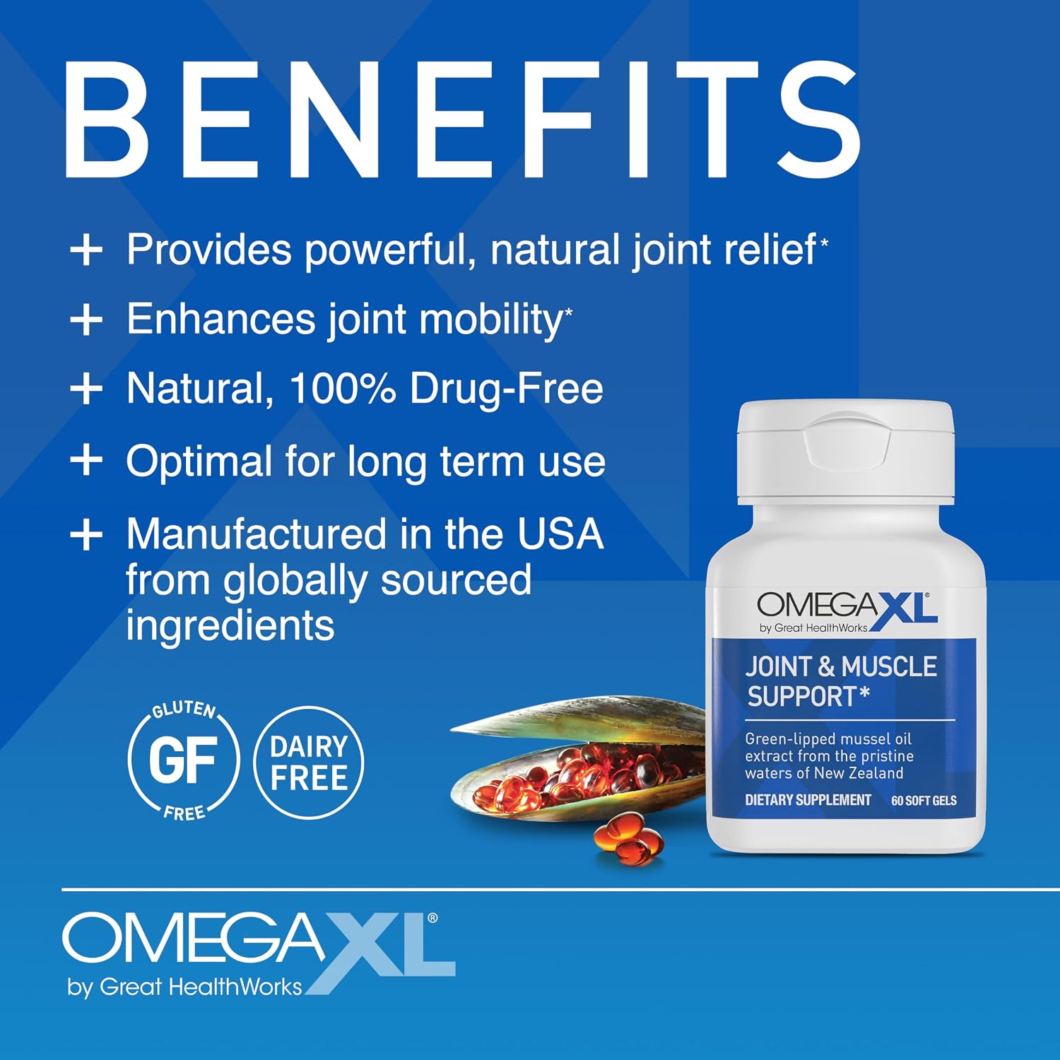 OmegaXL Joint Support Supplement, 60 Count (2 Pack)