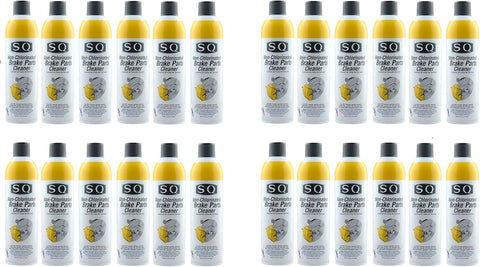 SQ Brake Cleaner Non Chlorinated, 24 Pack, 14.5 OZ per can.