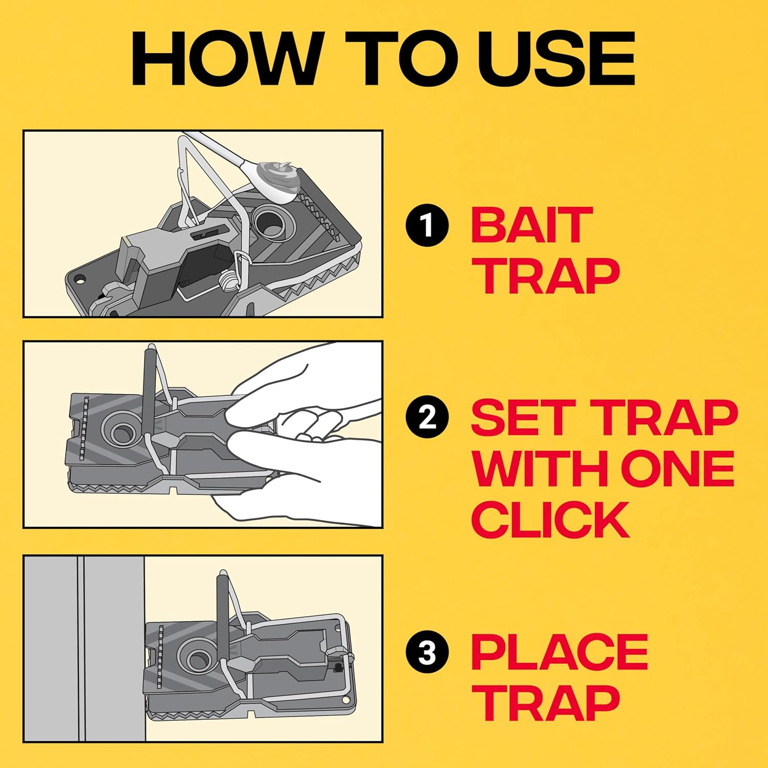 Victor Power-Kill Mouse Traps, 6-Pack Humane Snap Traps
