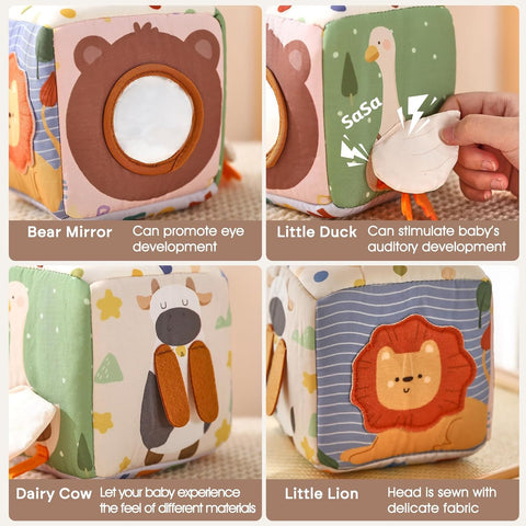 Youuys Baby Tissue Box Toy for Babies 6-12 Months, Montessori Sensory Toys for 1 Year Old Boy, Infant Toy with Crinkle Tissues & Fine Motor, for 6 9 12 18 Months Old Kids 1st Birthday
