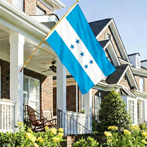 AhfuLife Honduras Flag 3x5 Ft, 1 Pc Large Honduras Flags for Outside - Double Side with Brass Eyelets for Olympic Party Decorations Bar Garden Street Decoration Indoor Outdoor