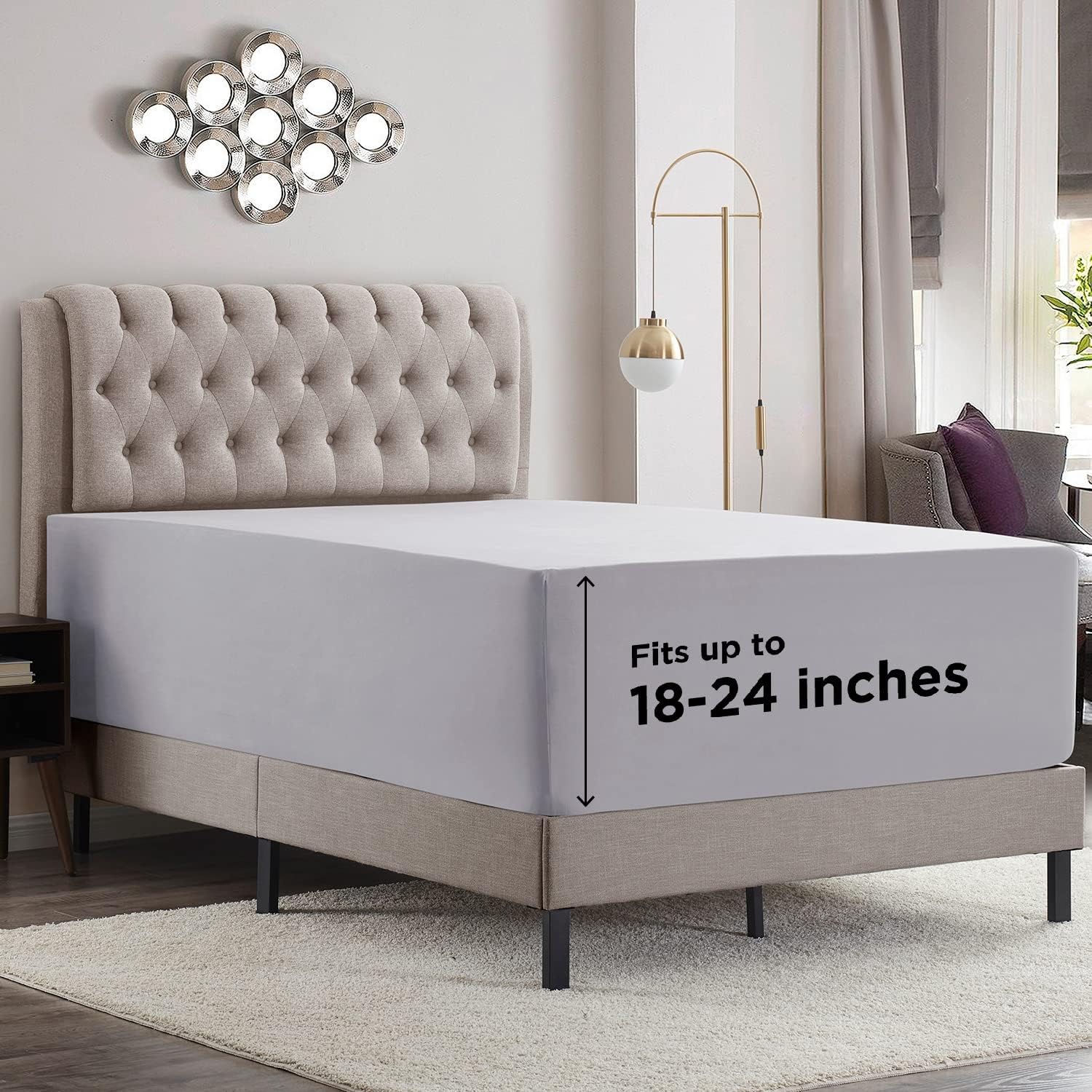 Empyrean Extra Deep Pocket King Fitted Sheet Only, King Size Fitted Sheets