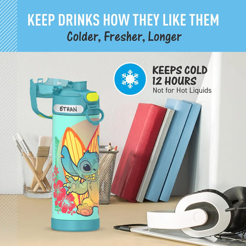 THERMOS FUNTAINER Water Bottle with Spout, 16oz, Stitch