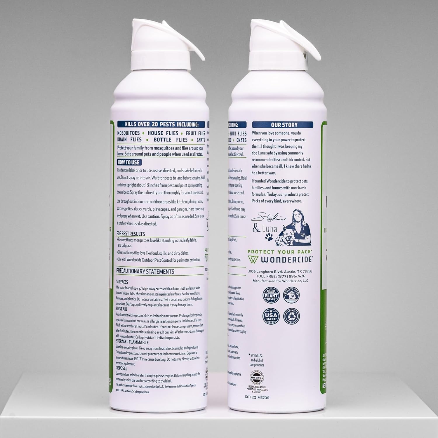 Wondercide - Mosquito and Fly Aerosol Spray - 10 oz, 2-Pack