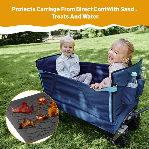 mumisuto All Weather Mat Wagon W4 Accessory, Compatible with Wonderfold Wagon W4 Made from TPE to Protect Wagon from Sand, Dirt, and Water(W2)