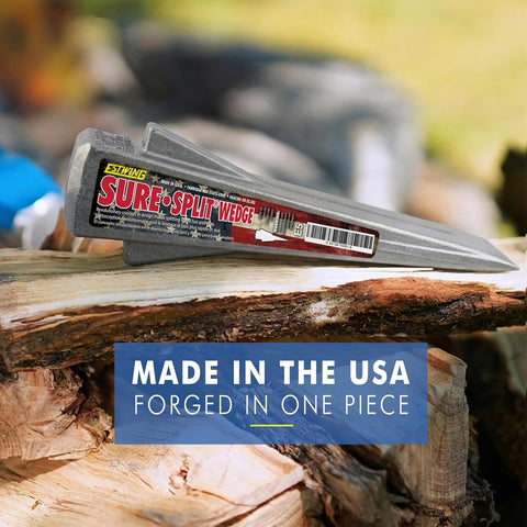 ESTWING Sure Split Wedge, 5lb Solid Steel Wood Splitting Wedge, E-5