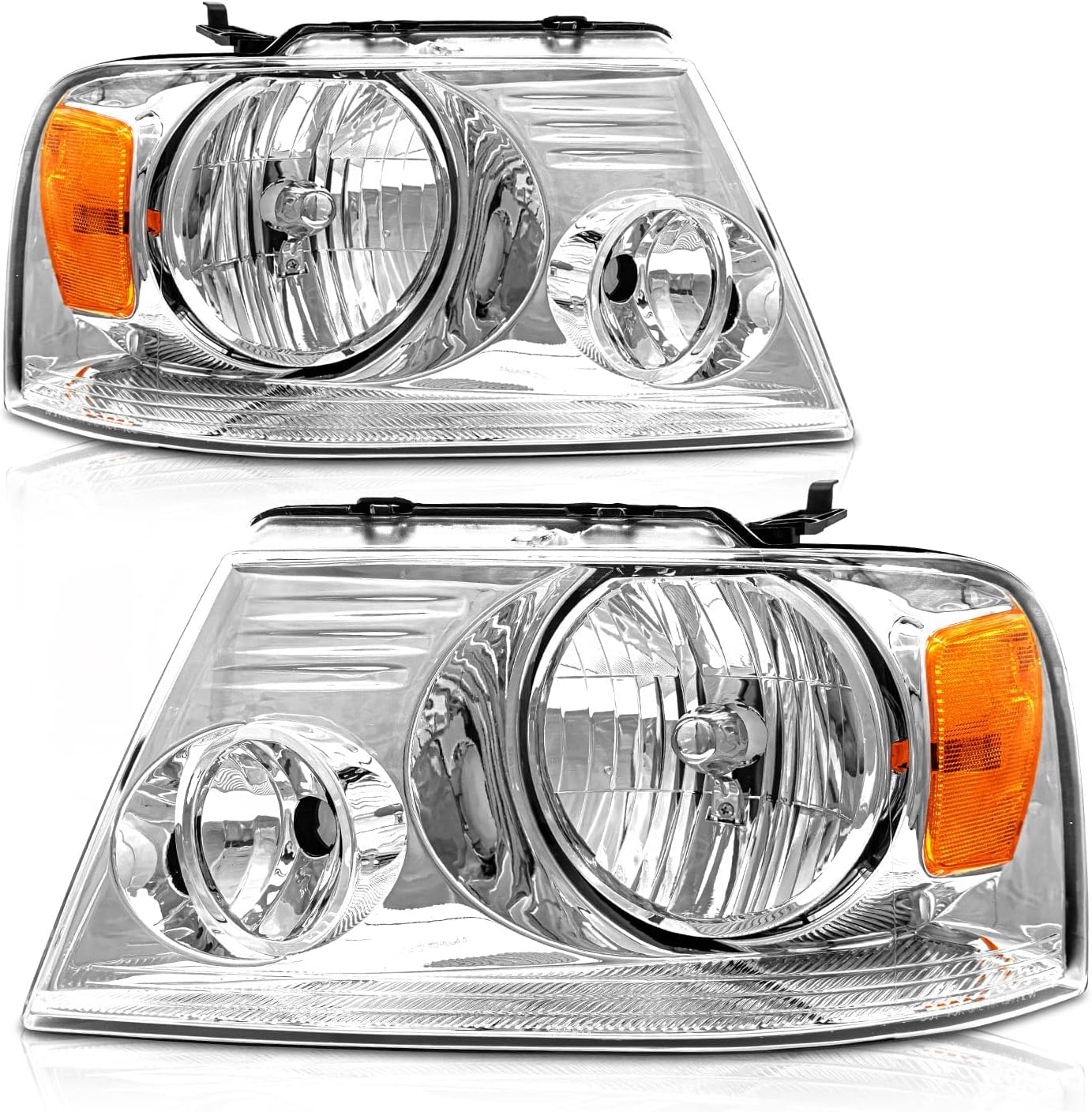 for 2004-2008 Ford F150 Headlights Chrome Housing