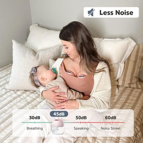 MomMed Wearable Breast Pump (Model S21) – Double Electric Hands-Free Breast Pump, Leak-Proof Design, 3 Modes (Stimulation, Expression, Auto) & 12 Vacuum Levels, Portable and Quiet