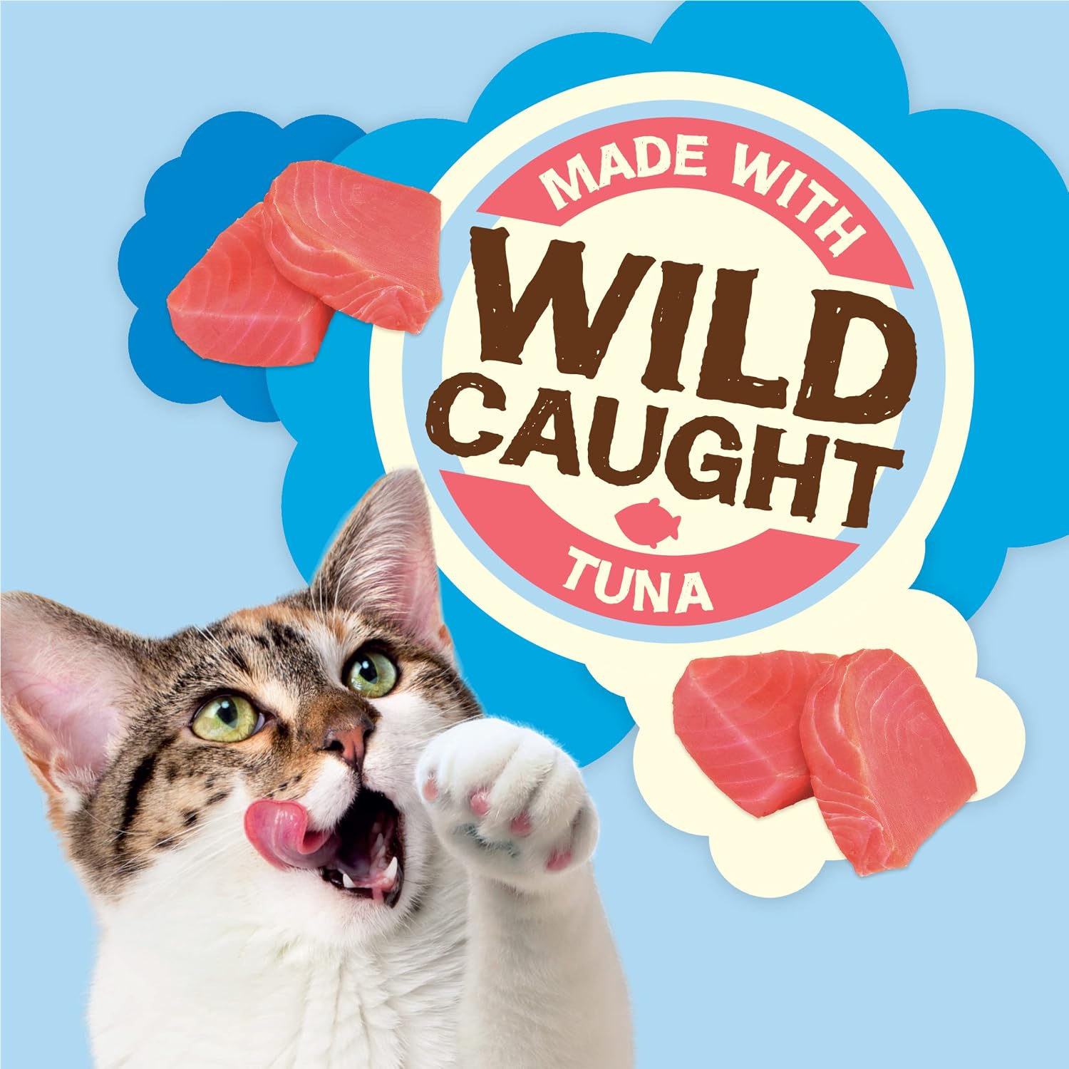 Friskies Purina Party Mix Natural YUMS Tuna Cat Treats, 20 oz Canister