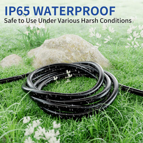 10Ft 3 Prong Multiple Outlets Outdoor Extension Cord, Black