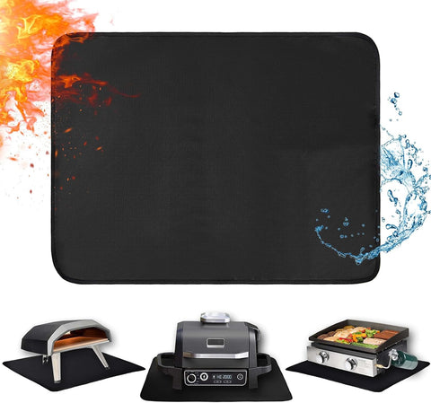 Heat Resistant Mats for Countertop fits Tabletop Grill, 25x19x0.04in, Black