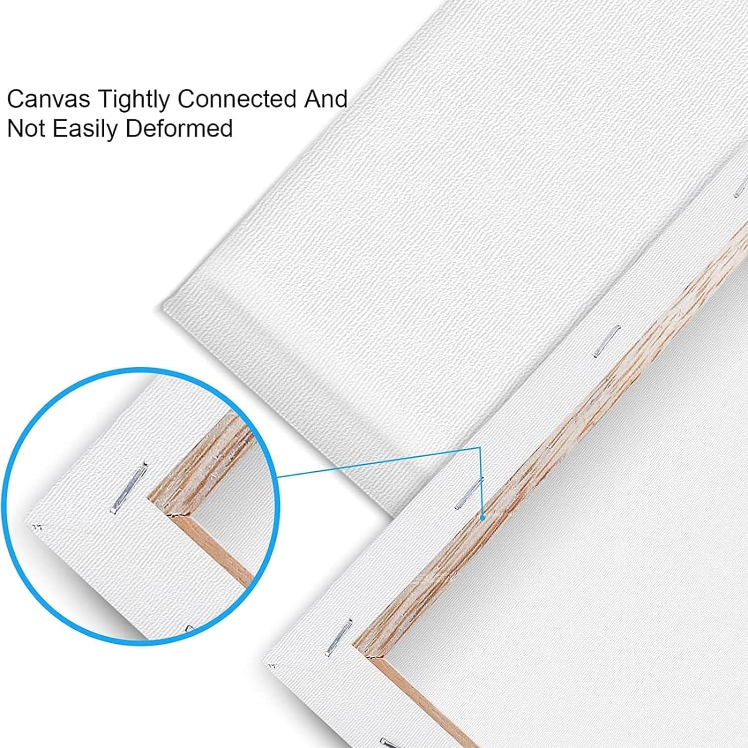 ESRICH Stretched Canvas for Painting 11x14 Inch, 36 Pack Blank Canvas -5/8 in Profile Primed Cotton White Canvases for Painting for Oil & Acrylic Paint