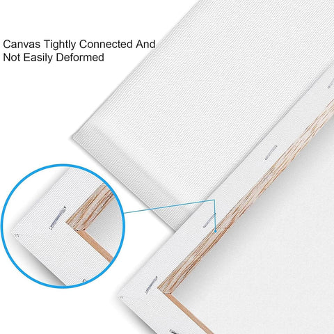 ESRICH Stretched Canvas for Painting 11x14 Inch, 36 Pack Blank Canvas -5/8 in Profile Primed Cotton White Canvases for Painting for Oil & Acrylic Paint