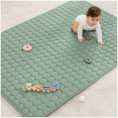 Comfy Cubs Rectangle Kids Play Mat Med 48x72in Baby Floor Mat - Fern