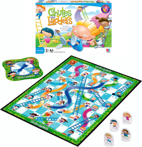 Hasbro Gaming Chutes and Ladders Board Game, 2 to 4 Players, Gift for Kids, Preschool Classroom Games, Ages 3+ (Amazon Exclusive)