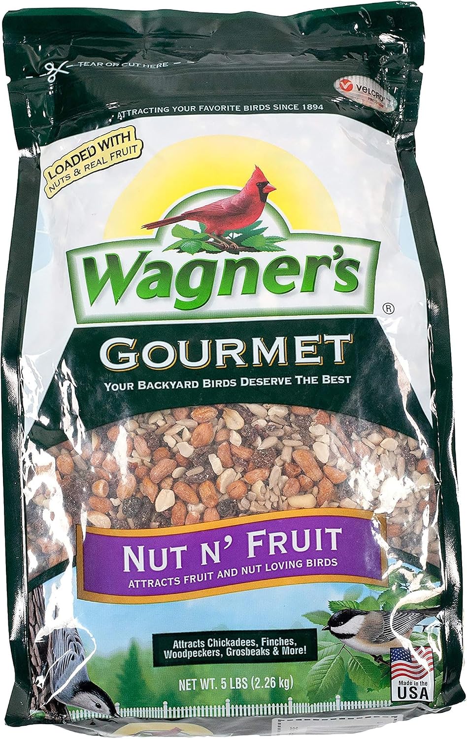 Wagner's 82072 Gourmet Nut & Fruit Wild Bird Food, 5 Pound (Pack of 6)