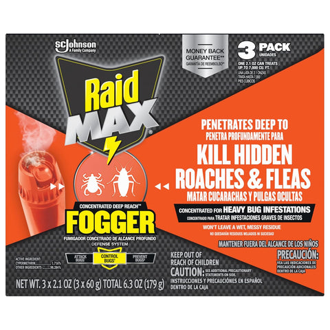 Raid Max Fogger for Indoor Use 6.3 Ounce (Pack of 1)