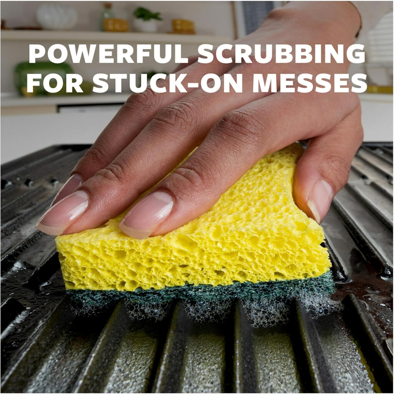 Scotch-Brite Heavy Duty Scrub Sponges, Sponges for Cleaning Kitchen and Household, Heavy Duty Sponges Safe for Non-Coated Cookware, 36 Scrubbing Sponges