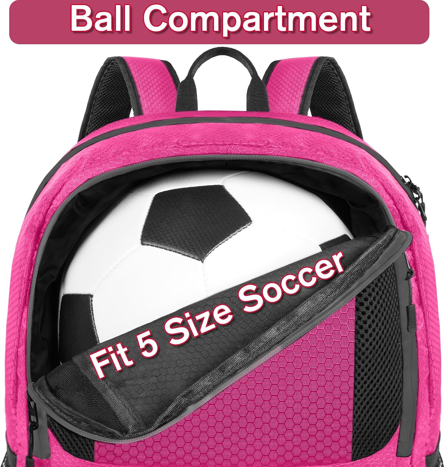 YOREPEK Soccer Backpack, Soccer Bag with Ball Holder and Shoe Compartment