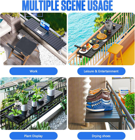 Balcony Table Outdoor Patio Bar Balcony Bar Table for Railings