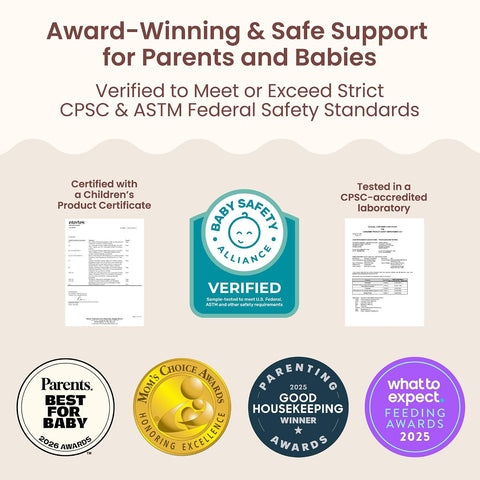 Boppy Nursing Pillow, Safe Ergonomic Breastfeeding & Baby Feeding Support