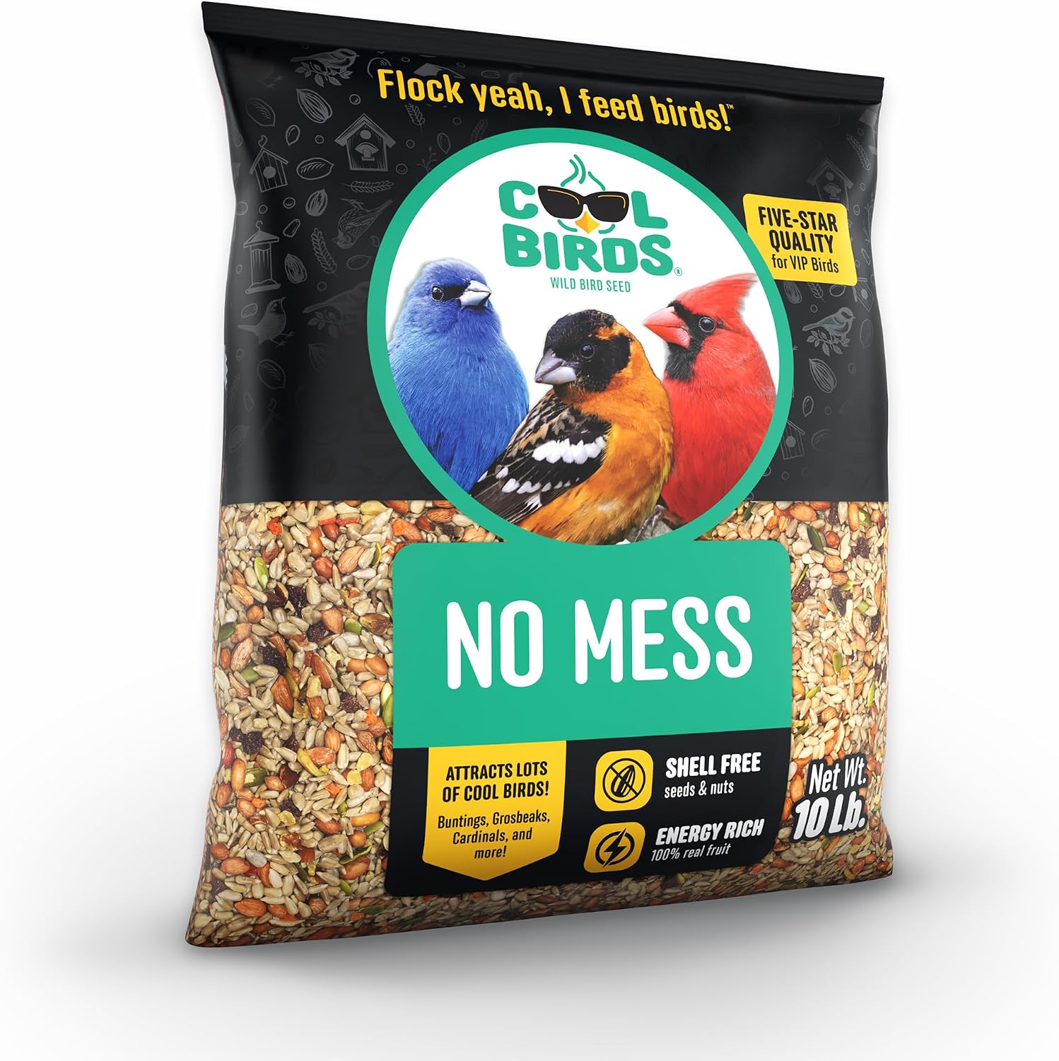 Cool Birds No Mess Wild Bird Seed, 10 lb