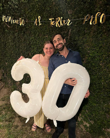 White Number 0 Balloon 40 Inch - 0 Balloon Number, 0th Birthday Decorations