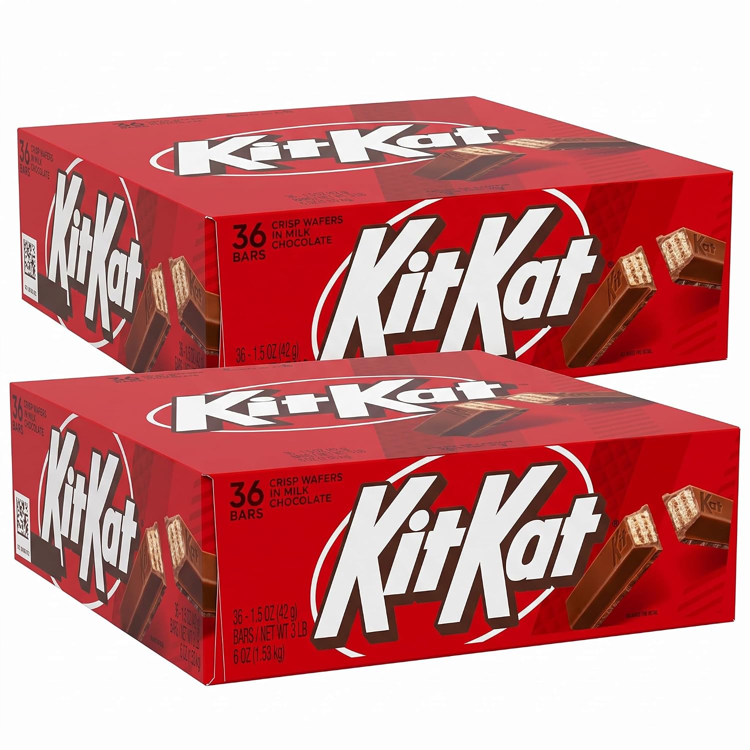 KIT KAT Milk Chocolate Wafer Candy Bars, 1.5 oz (Pack of 72)