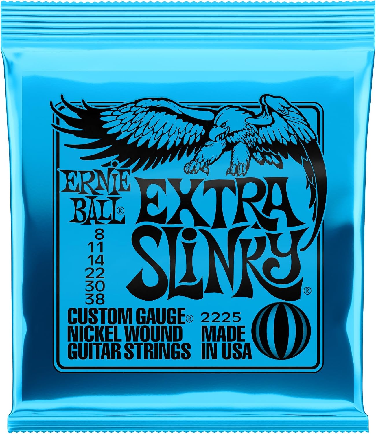 Ernie Ball Regular Slinky Nickel Wound Electric Guitar Strings, 10-46 Gauge (P02221)