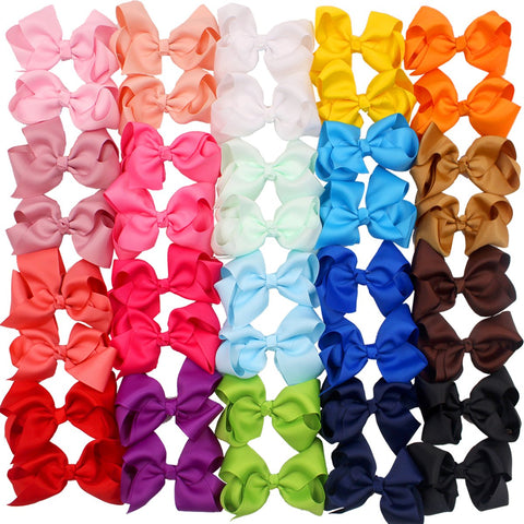 CÉLLOT 40PCS 4.5 Inch Hair Bows for Girls Toddler Hair Accessories in Pairs