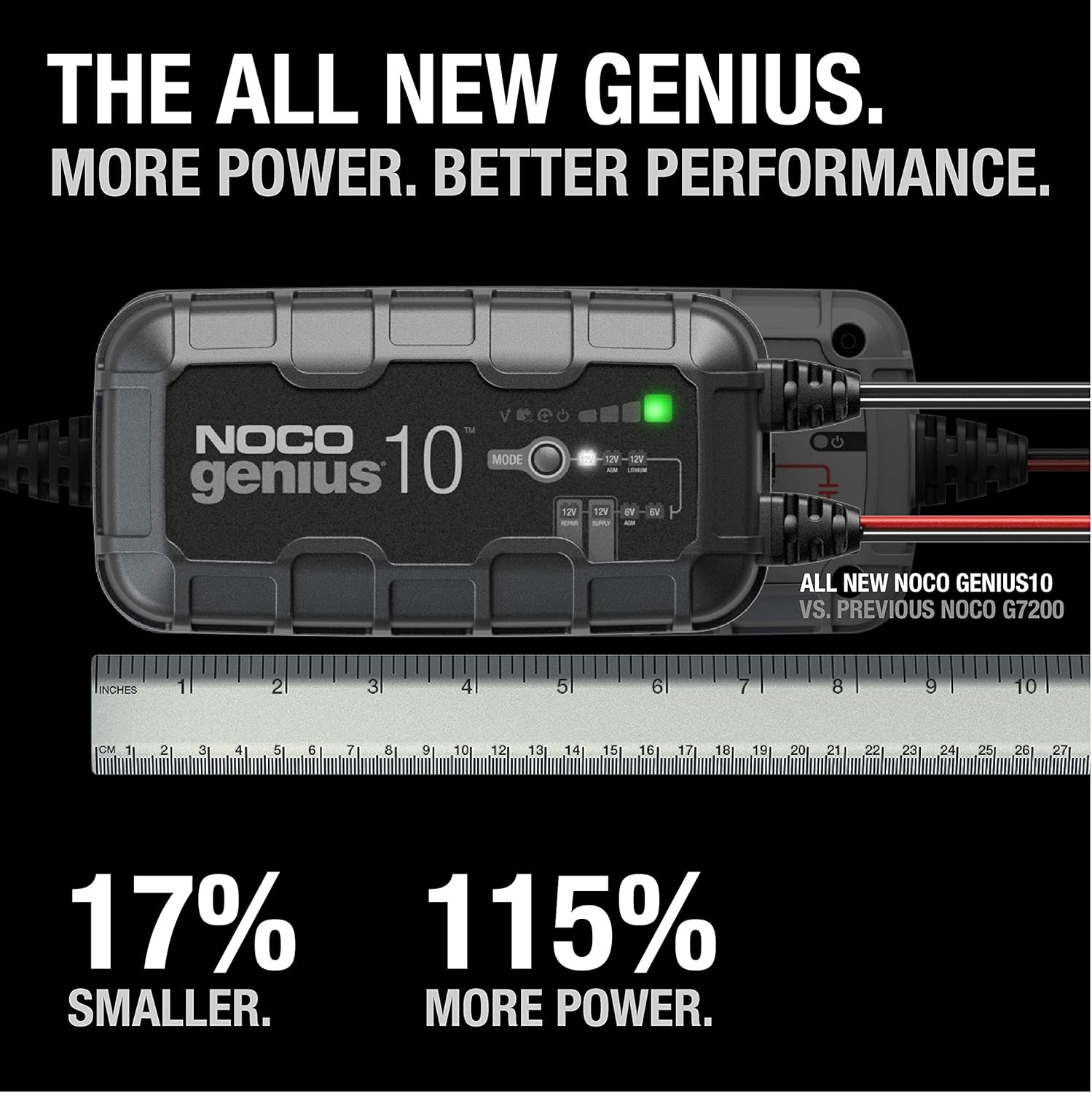 NOCO GENIUS10 10A 6/12V Smart Battery Charger, Trickle Charger & Maintainer