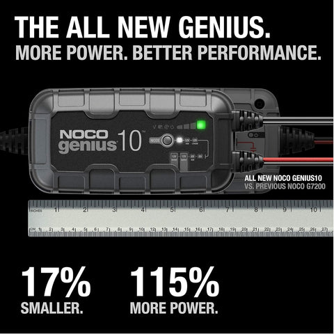 NOCO GENIUS10 10A 6/12V Smart Battery Charger, Trickle Charger & Maintainer