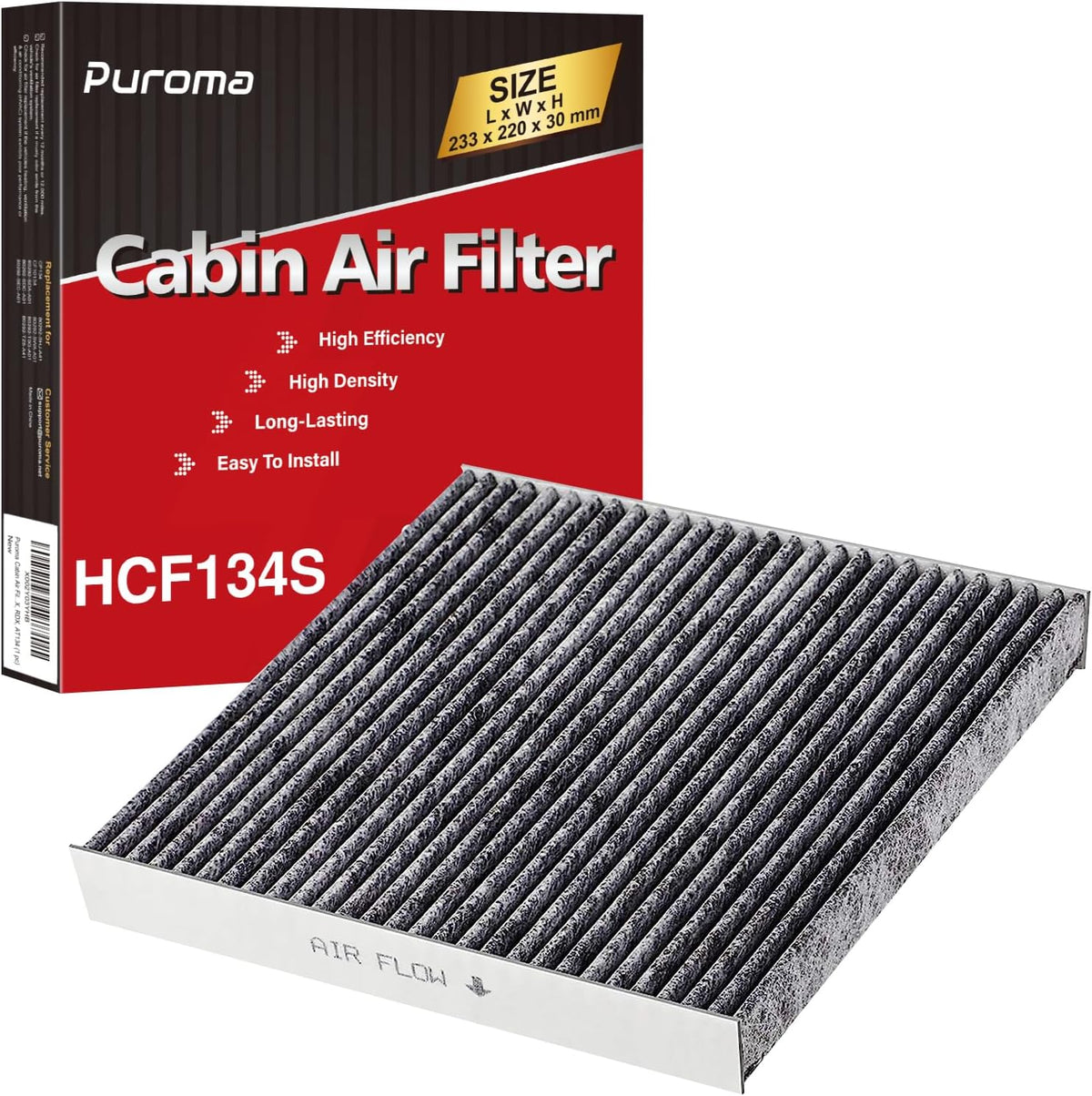 Puroma 1 Cabin Air Filter Activated Carbon for CP134 CF10134 Honda Acura