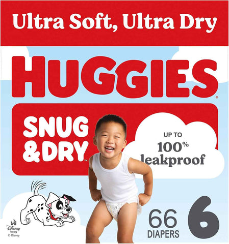 Huggies Snug & Dry Diapers Size 6, 66 Count