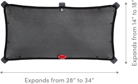 Munchkin Brica Magnetic Stretch-to-Fit Car Window Shades, Black, 1 Pack