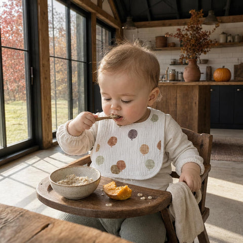 Muslin Bibs for Baby Boy, Adjustable Fit for Drooling and Teething Toddler