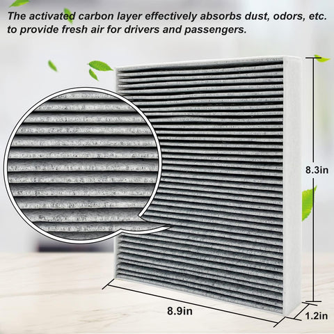 Capume for Cabin Air Filter JM133 Fits for 2021-2025 2026 Elantra, 2022-2026 Ioniq 5, 2021-2026 Santa Fe, 2020-2026 Sonata, 2022-2026 Tucson, 2021-2026 K5, Fits 97133 - L1000, 97133-N9100, PC99594P